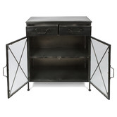 Lifestyle Traders Industrial Metal & Glass Sideboard | Temple & Webster