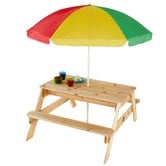 Plum Picnic Table with Umbrella