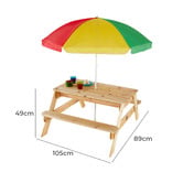 Plum Picnic Table with Umbrella
