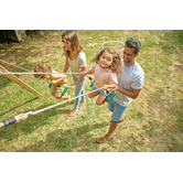 Plum Tamarin Wooden Double Swing Set with Slide