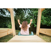 Plum Tamarin Wooden Double Swing Set with Slide