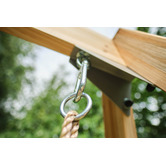 Plum Tamarin Wooden Double Swing Set with Slide