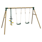 Plum Plum Play Double Swing Set with Glider