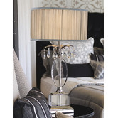 Fabrizia Lighting 67cm Orlov Table Lamp - Shimmer Grey