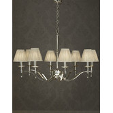 Fabrizia Lighting Stanford 8 Light Nickel Chandelier in Taupe