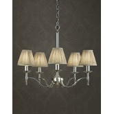 Fabrizia Lighting Shimmer Grey Stanford 5 Light Chandelier
