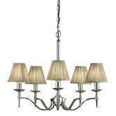 Fabrizia Lighting Shimmer Grey Stanford 5 Light Chandelier