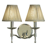 Fabrizia Lighting Stanford 2 Light Nickel Wall Lamp - Shimmer Grey