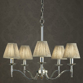 Fabrizia Lighting Shimmer Grey Stanford 5 Light Chandelier