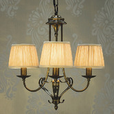 Fabrizia Lighting Zoya 3 Light Brass Chandelier - Sand