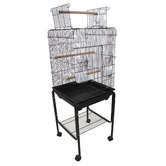Bono Fido Open-Top Budgie Cage on Stand