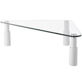 Canohm White Ergovida Glass Triangular Monitor Riser