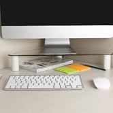 Canohm White Ergovida Glass Triangular Monitor Riser