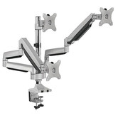 Canohm Grey Ergovida Gas Spring Triple Monitor Arm