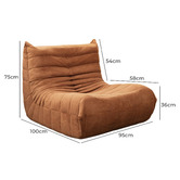 Second Tale Togo Lazy Caterpillar Replica Lounge Chair