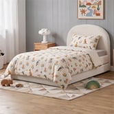 Second Tale Eira Boucle King Single Bed Frame with Trundle