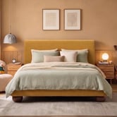 Second Tale Noa Chenille Queen Bed Frame