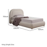Second Tale Eden Boucle King Single Bed Frame