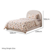 Second Tale Eira Boucle King Single Bed Frame with Trundle