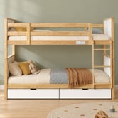 Second Tale Midson King Single Bunk Bed with Drawers