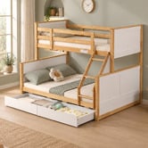 Second Tale Midson Single Over Double Bunk Bed with Drawers