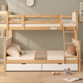 Second Tale Midson Single Over Double Bunk Bed with Drawers
