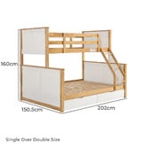 Second Tale Midson Single Over Double Bunk Bed with Drawers