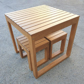 Beccali Furniture Exemplar 3 Piece Outdoor Table Set