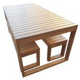 Beccali Furniture 6 Seater Exemplar 3 Piece Outdoor Table Set