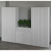 Office Fleet White Maison Tambour Door Cupboard