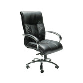 Office Fleet Black Callisto Mid-Back Leather Executive Chair