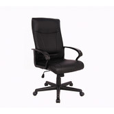 Office Fleet Black Hedvig Faux Leather Office Chair