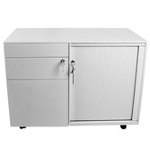 Office Fleet White Maison Filing Cabinet with Side Tambour Door