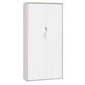 Office Fleet White Maison Tambour Door Cupboard