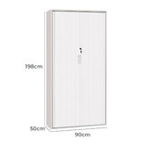 Office Fleet White Maison Tambour Door Cupboard