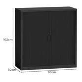 Office Fleet 102cm Palmer 2 Shelf Tambour