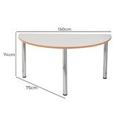 Office Fleet Brookes Half Round Meeting Table