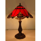 Lunessa Lighting Louis Leadlight Tiffany Glass Table Lamp