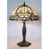 Lunessa Lighting Aurora Leadlight Iron Tiffany Table Lamp
