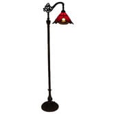 Lunessa Lighting Benita Resin &amp; Leadlight Glass Tiffany Floor Lamp