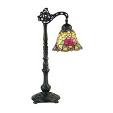 Lunessa Lighting Camellia Edwardian Glass Gooseneck Tiffany Table Lamp