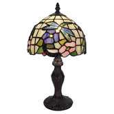 Lunessa Lighting Dragonfly Flower Leadlight Table Lamp