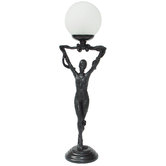 Lunessa Lighting 66cm Art Deco Lady Beauty Table Lamp