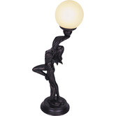 Lunessa Lighting Victoria Art Deco Frosted Glass Table Lamp