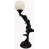 Lunessa Lighting Grace Resin Art Deco Table Lamp