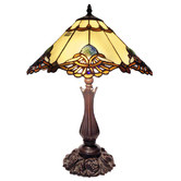 Lunessa Lighting Louis Leadlight Tiffany Glass Table Lamp
