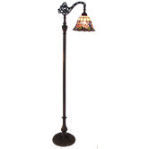 Lunessa Lighting Chandell Stained Glass Armed Floor Lamp