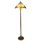 Lunessa Lighting Benita Leadlight Glass Floor Lamp