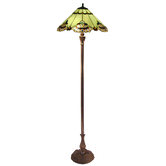 Lunessa Lighting Benita Leadlight Glass Floor Lamp