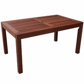 Woodlands Outdoor Furniture Long Rectangular Outdoor Wooden Dining Table